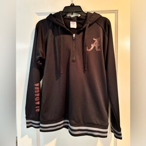 Rivalry Threads Alabama Crimson Tide 1/4 Zip Hoodie Men’s S Black NCAA